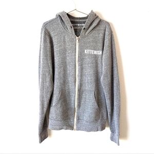 Kittenish Gray Essential Basic Full Zip Hoodie Sweatshirt